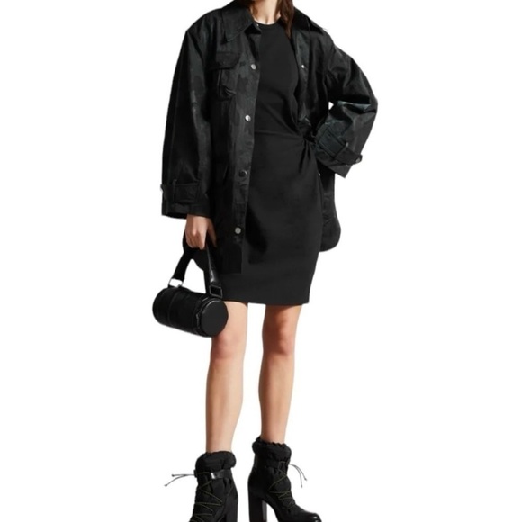 Ted Baker NWT Knot Front Cotton Jersey Sleeveless Sheath Dress Black Size 12 (5) - Picture 2 of 12